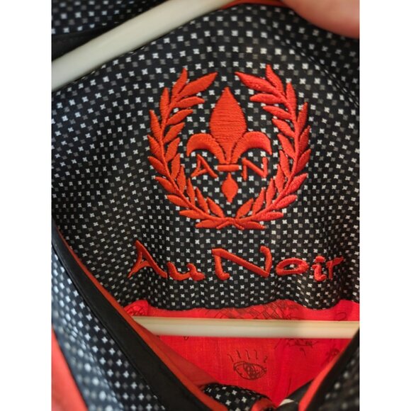 Au Noir Long Sleeves Men Shirt Size 2 Red Pre-Owned - Picture 4 of 9